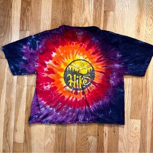 Women’s Tie-Dye T-Shirt - Purple, Orange, Red